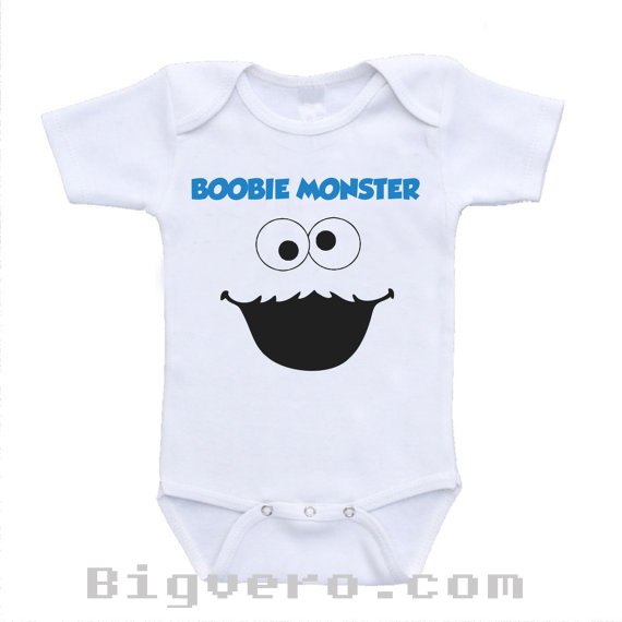 Boobie Monster Funny Cute Baby Onesie - Unique Fashion Store Design ...