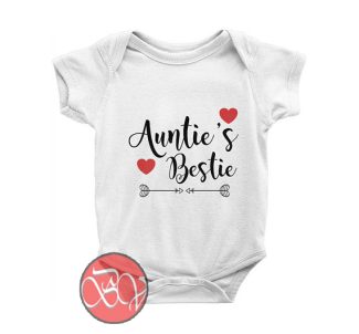 Auntie's Bestie Baby Onesie | Cool Baby Onesie Designs - Bigvero.com